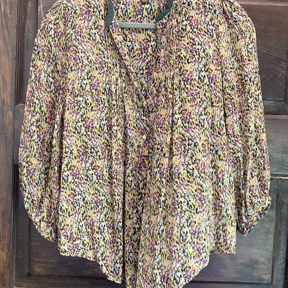 fei sheer button down shirt